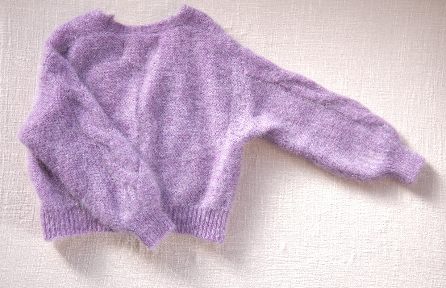 Cashmere and Wool Blended Purple cardigan