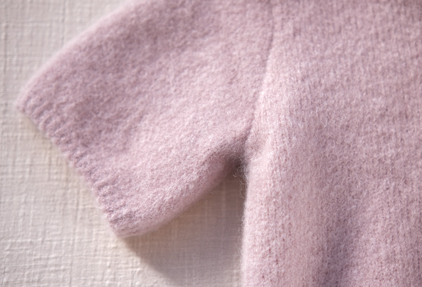 Mohair blend-trimmed wool jumper