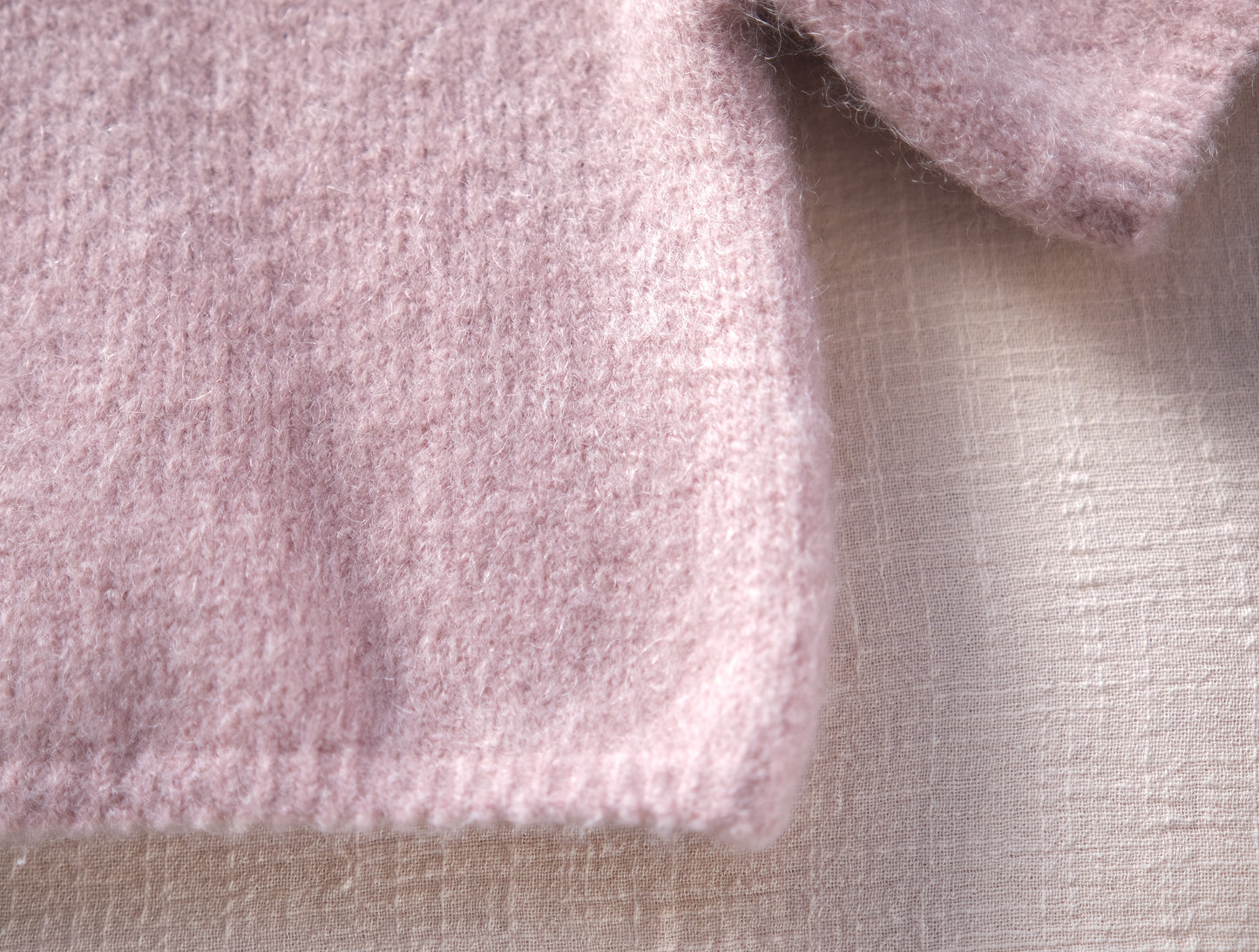 Mohair blend-trimmed wool jumper