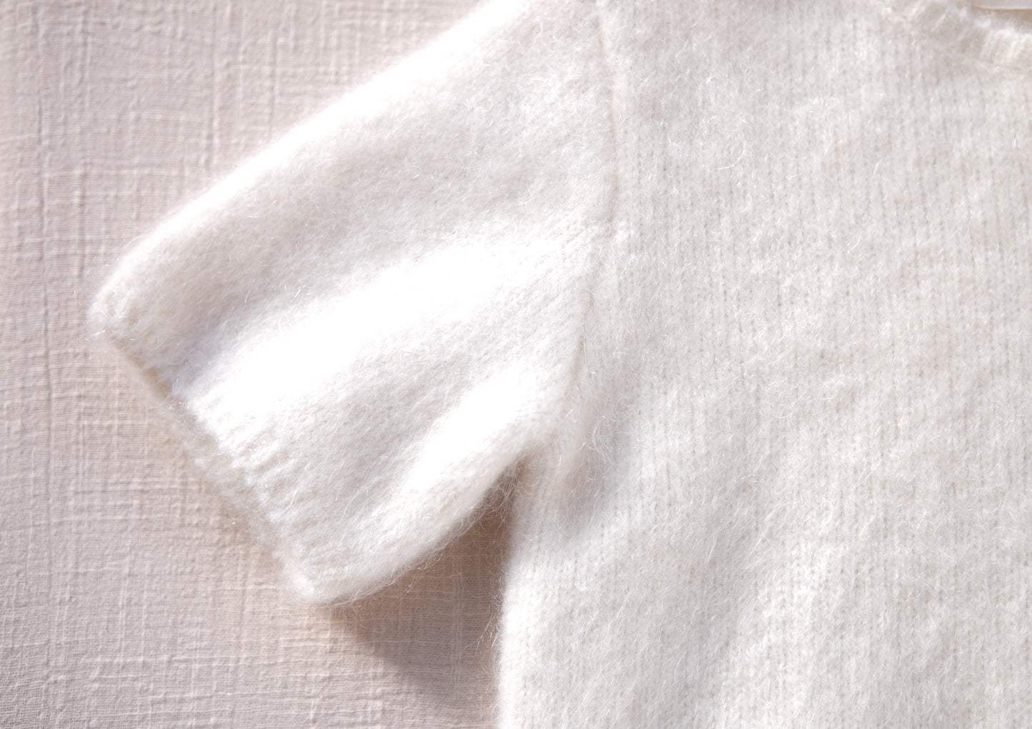 Mohair blend-trimmed wool jumper