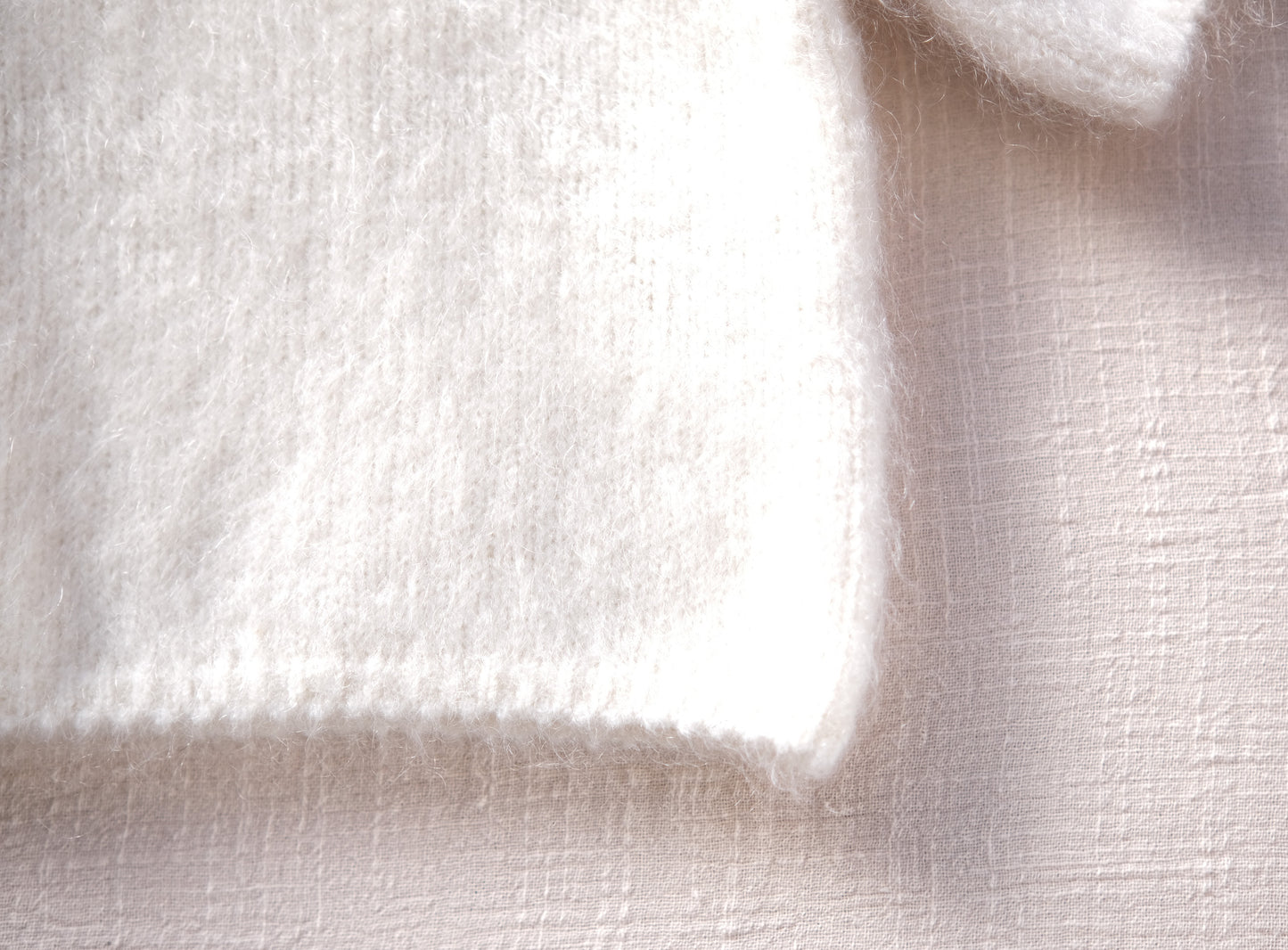 Mohair blend-trimmed wool jumper
