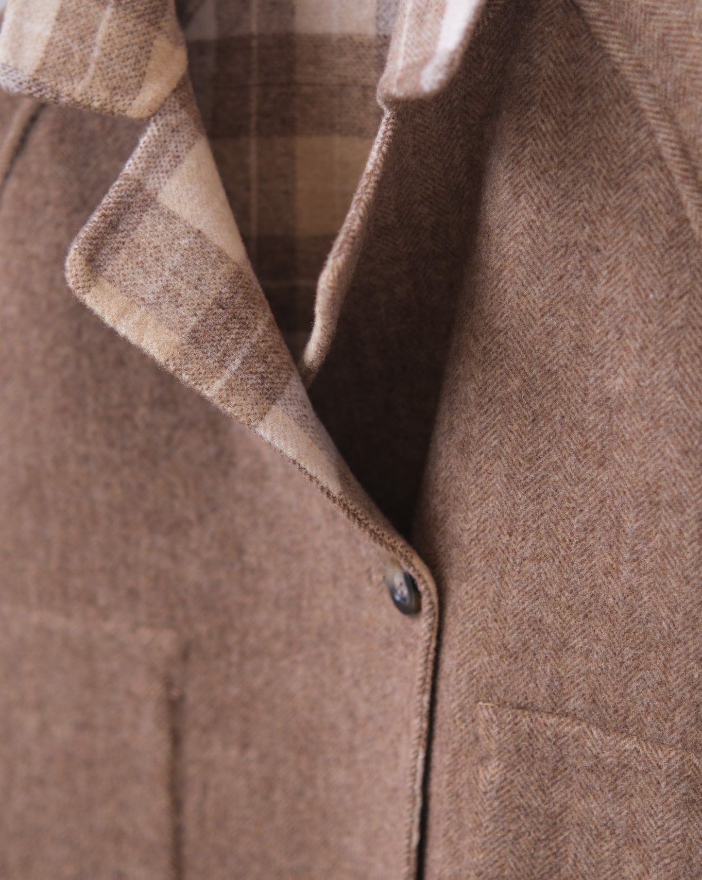 Reversible wool coat