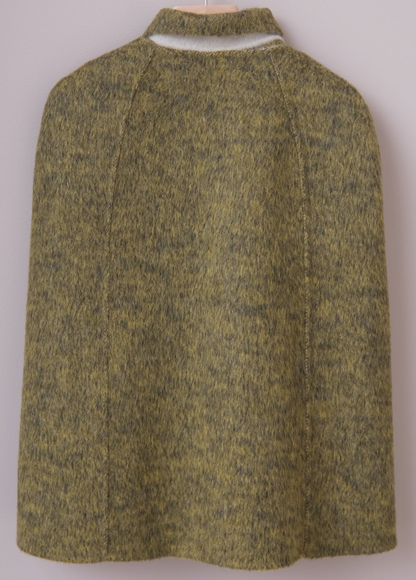 Cape-effect Cashmere and Wool coat