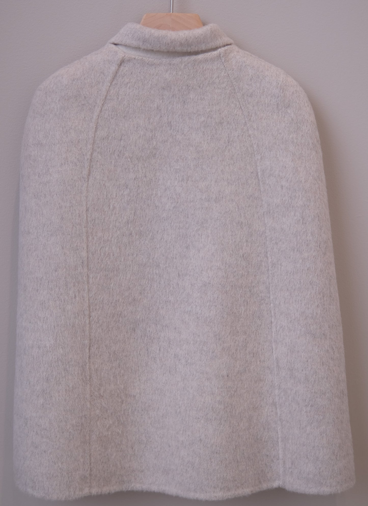 Cape-effect Cashmere and Wool coat