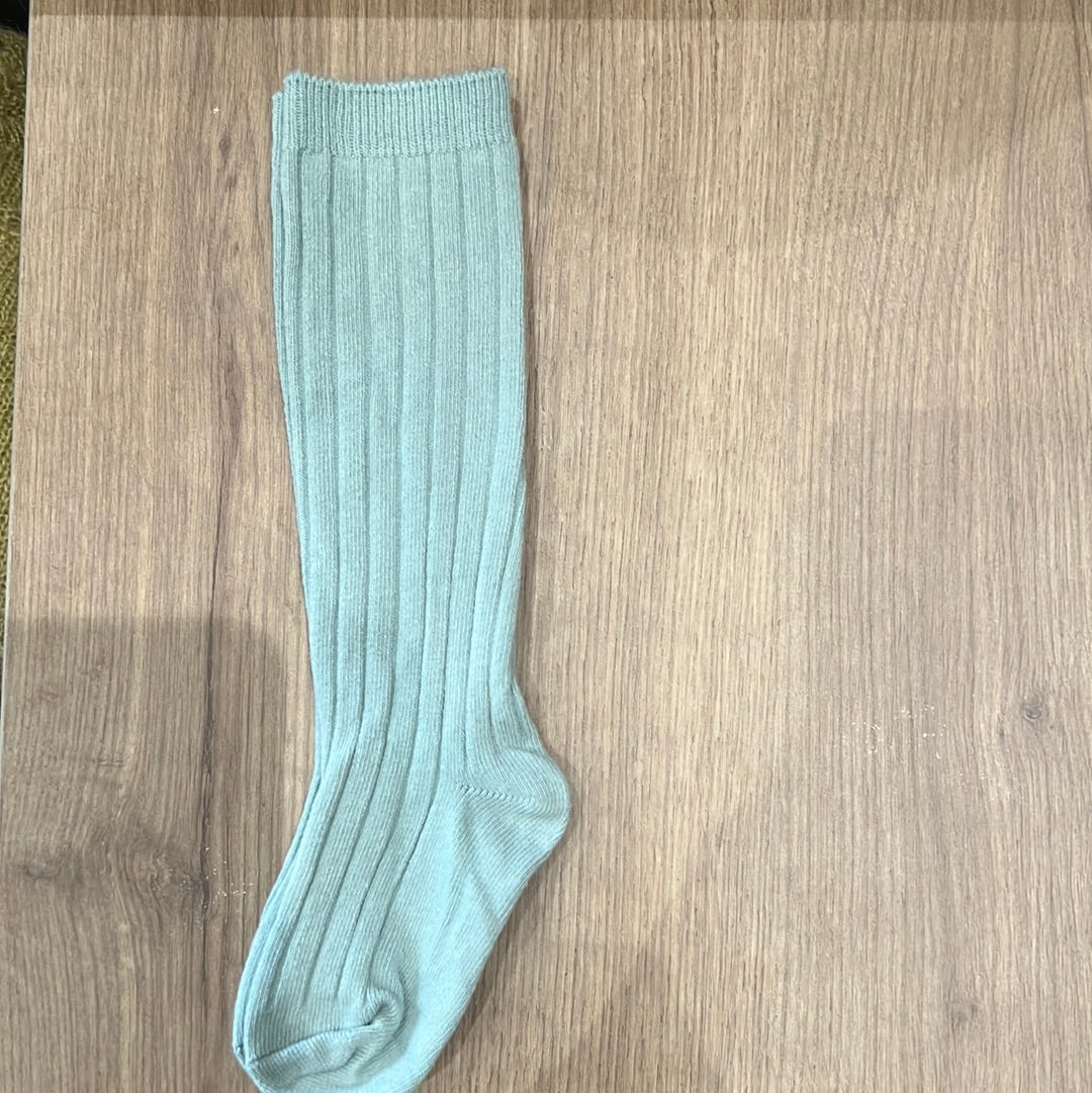 Cotton Rib Knee High Socks