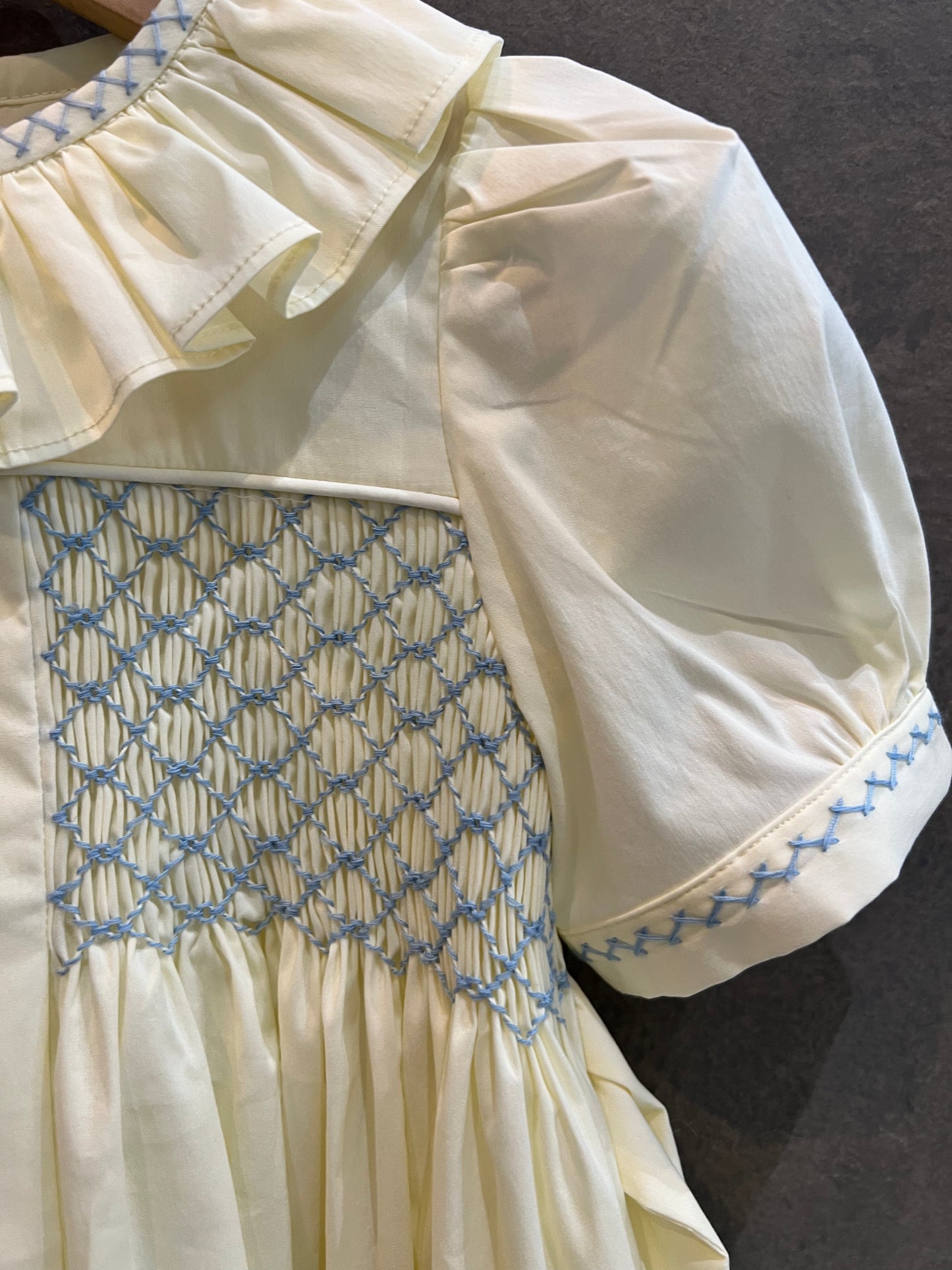 V&V Hand Smocking Dress Yellow