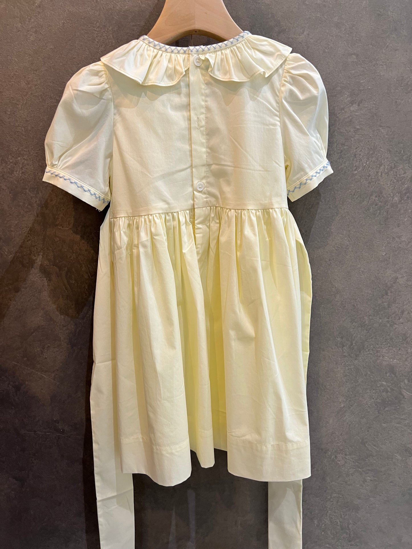 V&V Hand Smocking Dress Yellow