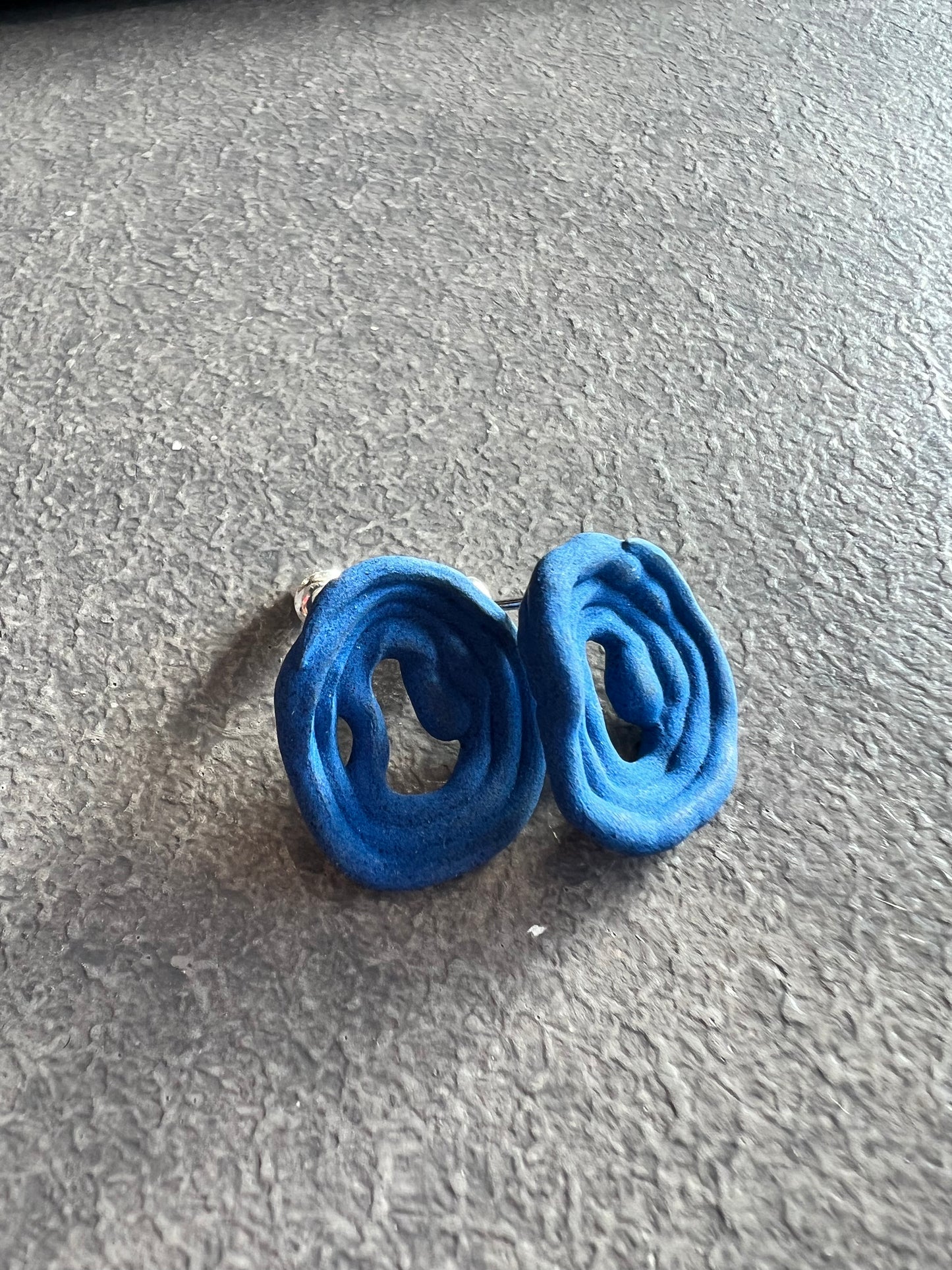Ceramic Earrings Blue