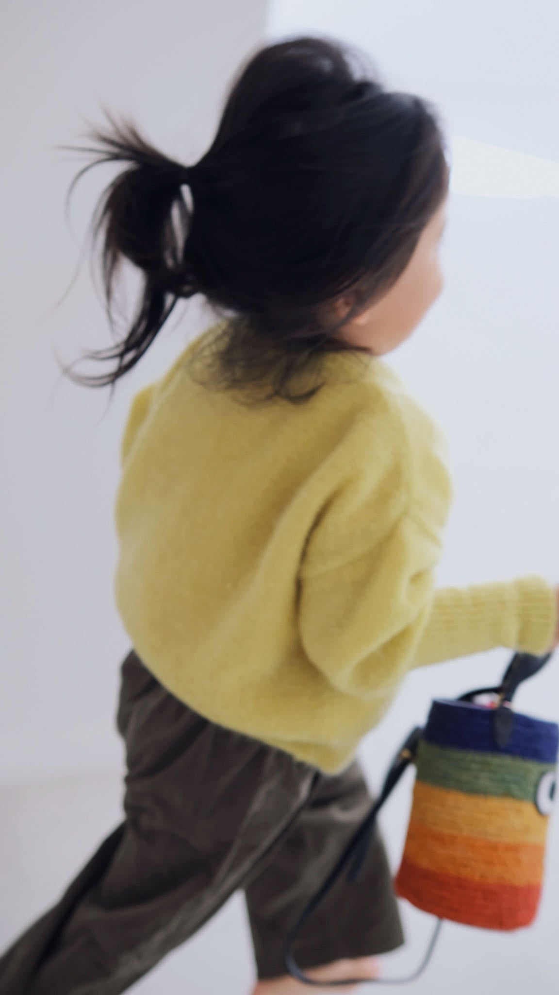 V&V Mohair and Wool Blended Yellow Sweater
