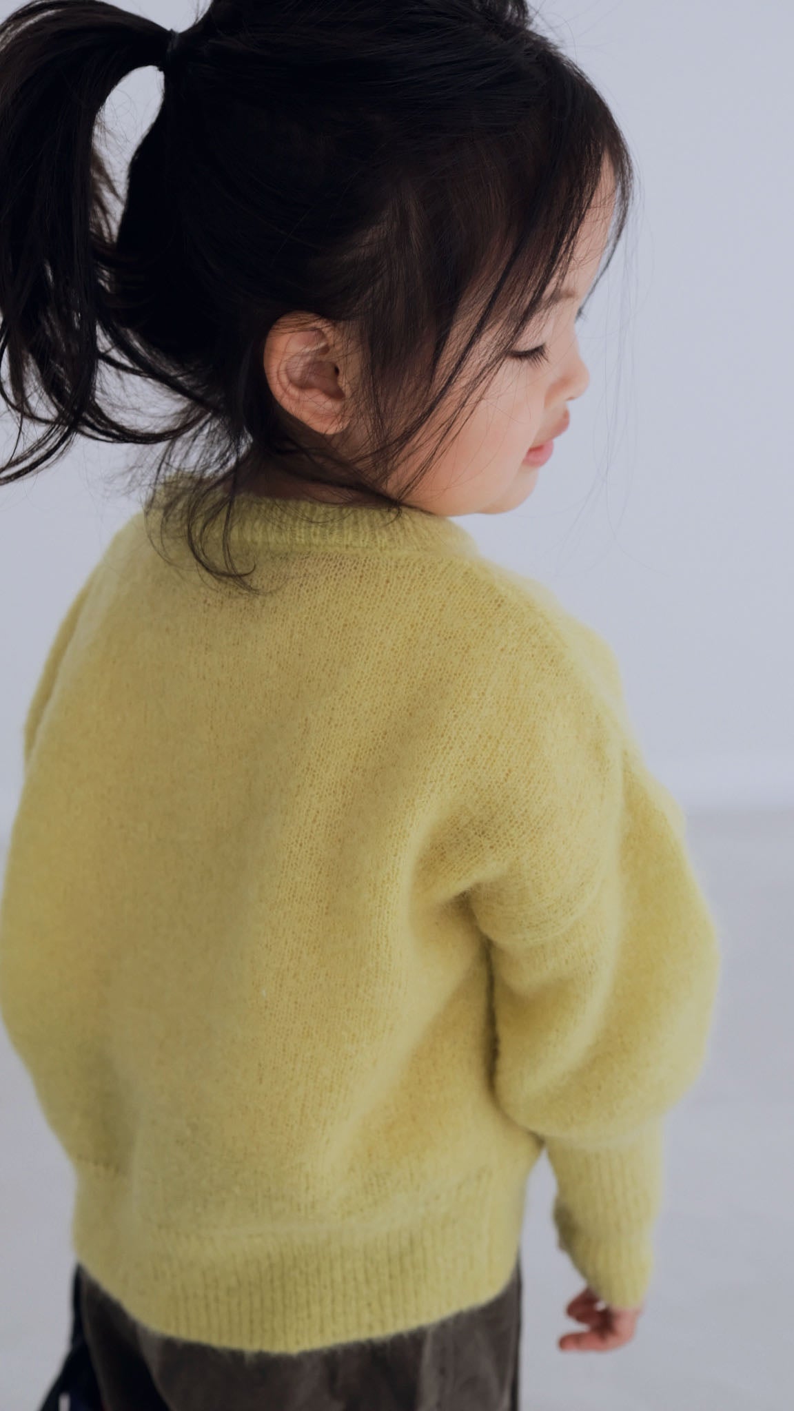 V&V Mohair and Wool Blended Yellow Sweater