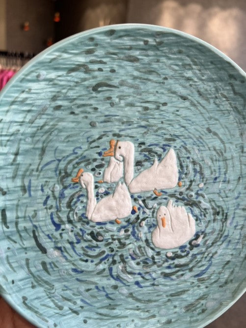 Handmade Artist Ceramic Plate 20cm