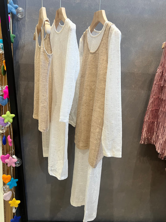 V&V Linen Cotton Blended Dress