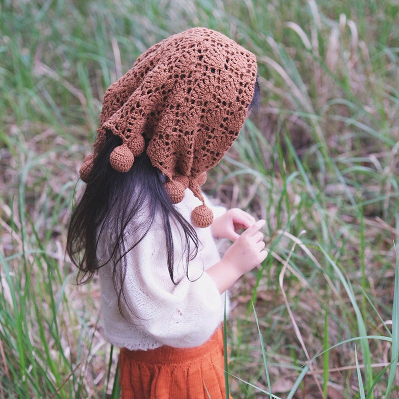 Handmade Crochet Pompom Scarf