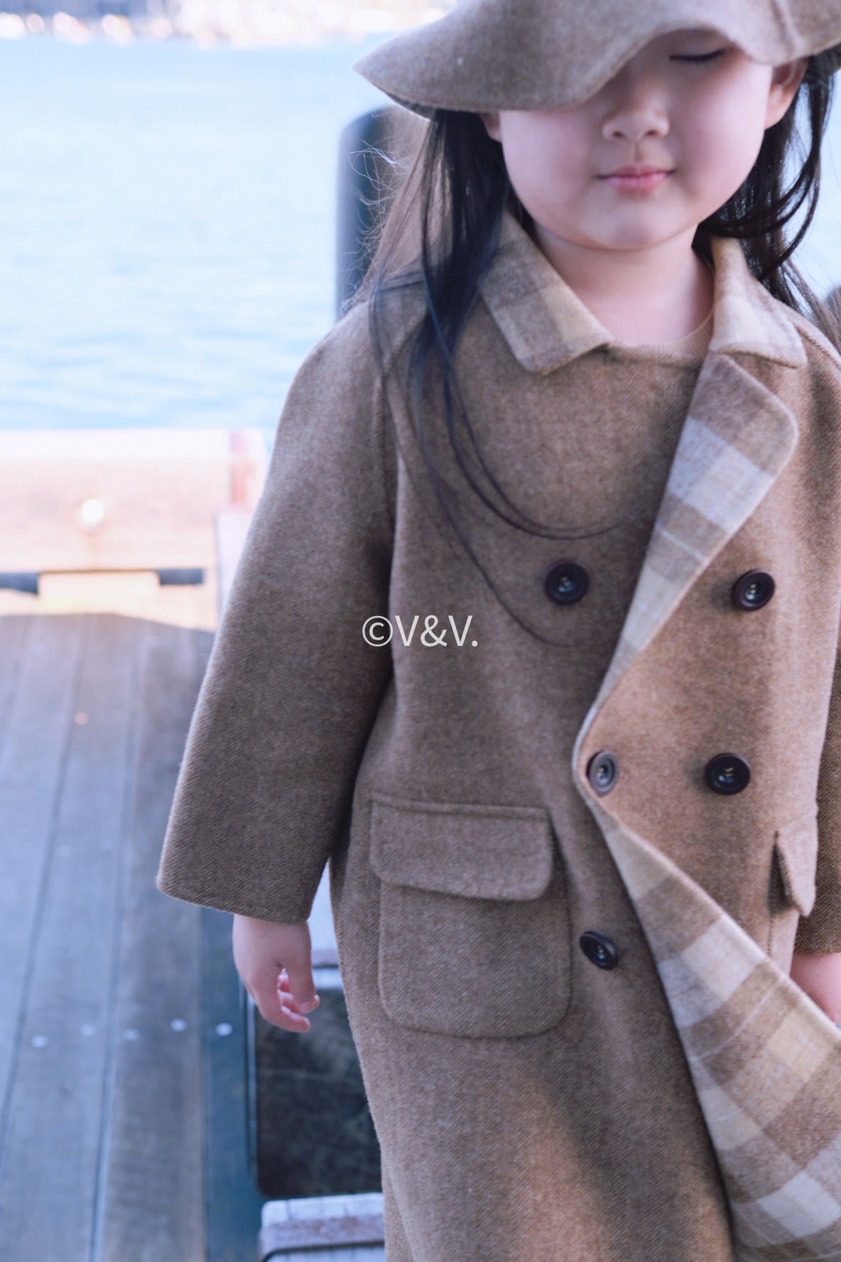 Reversible wool coat