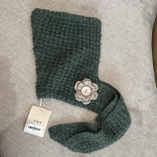 Handmade Camellia scarf pixie hat