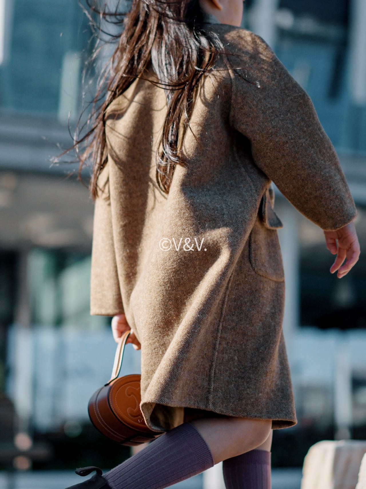 Reversible wool coat