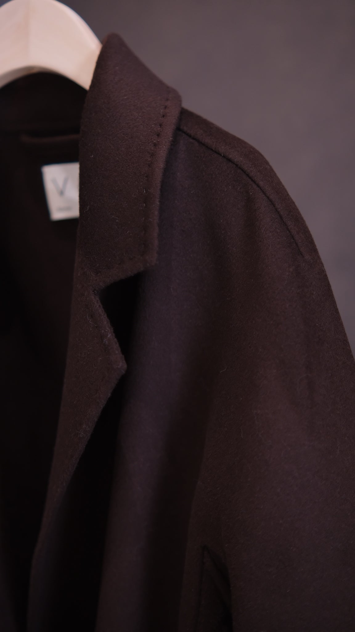 Belted cashmere Merino Wool hair coat