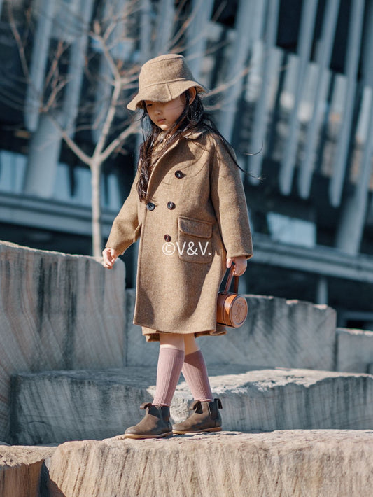 Reversible wool coat