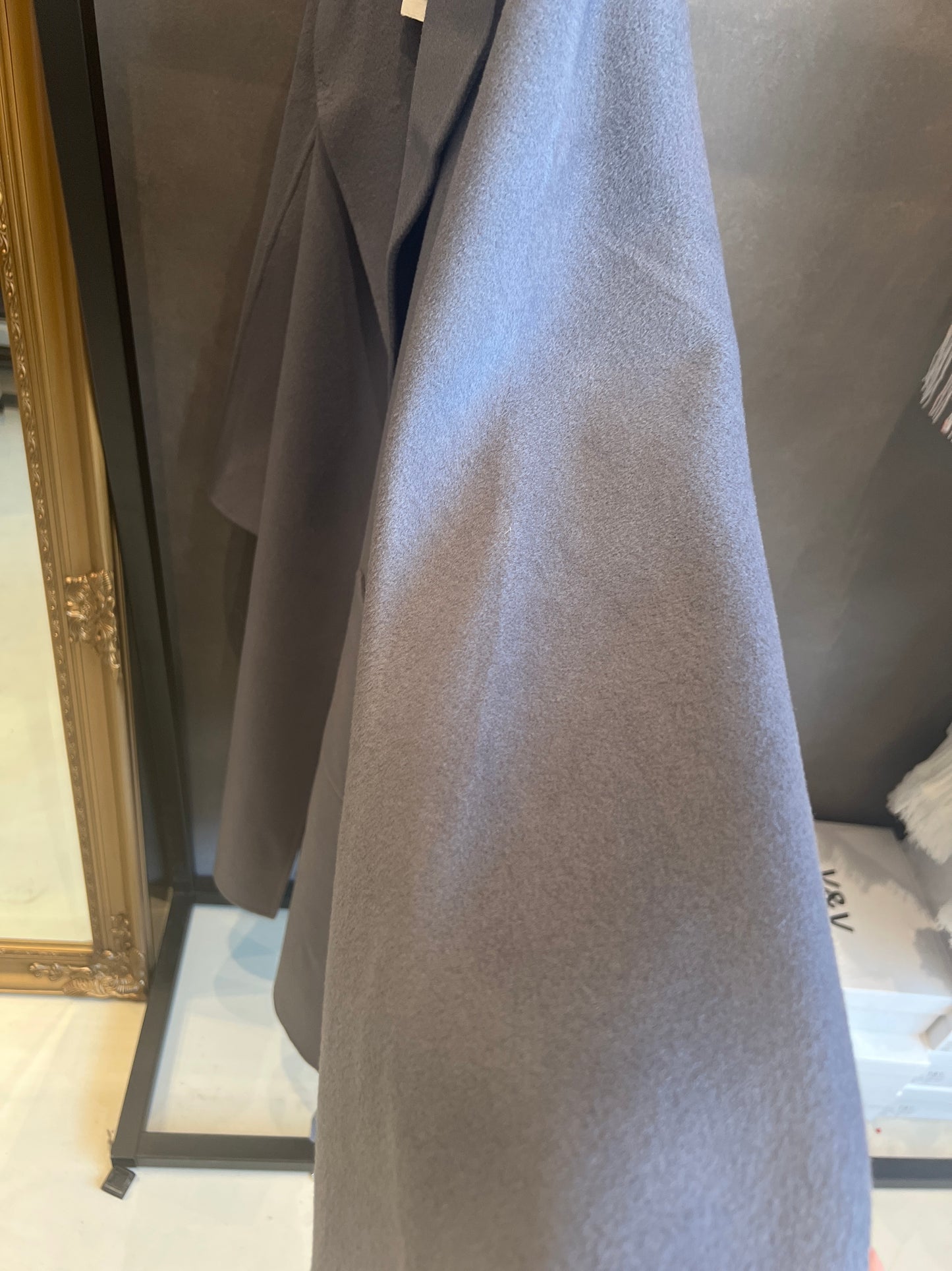 Belted cashmere Merino Wool hair coat