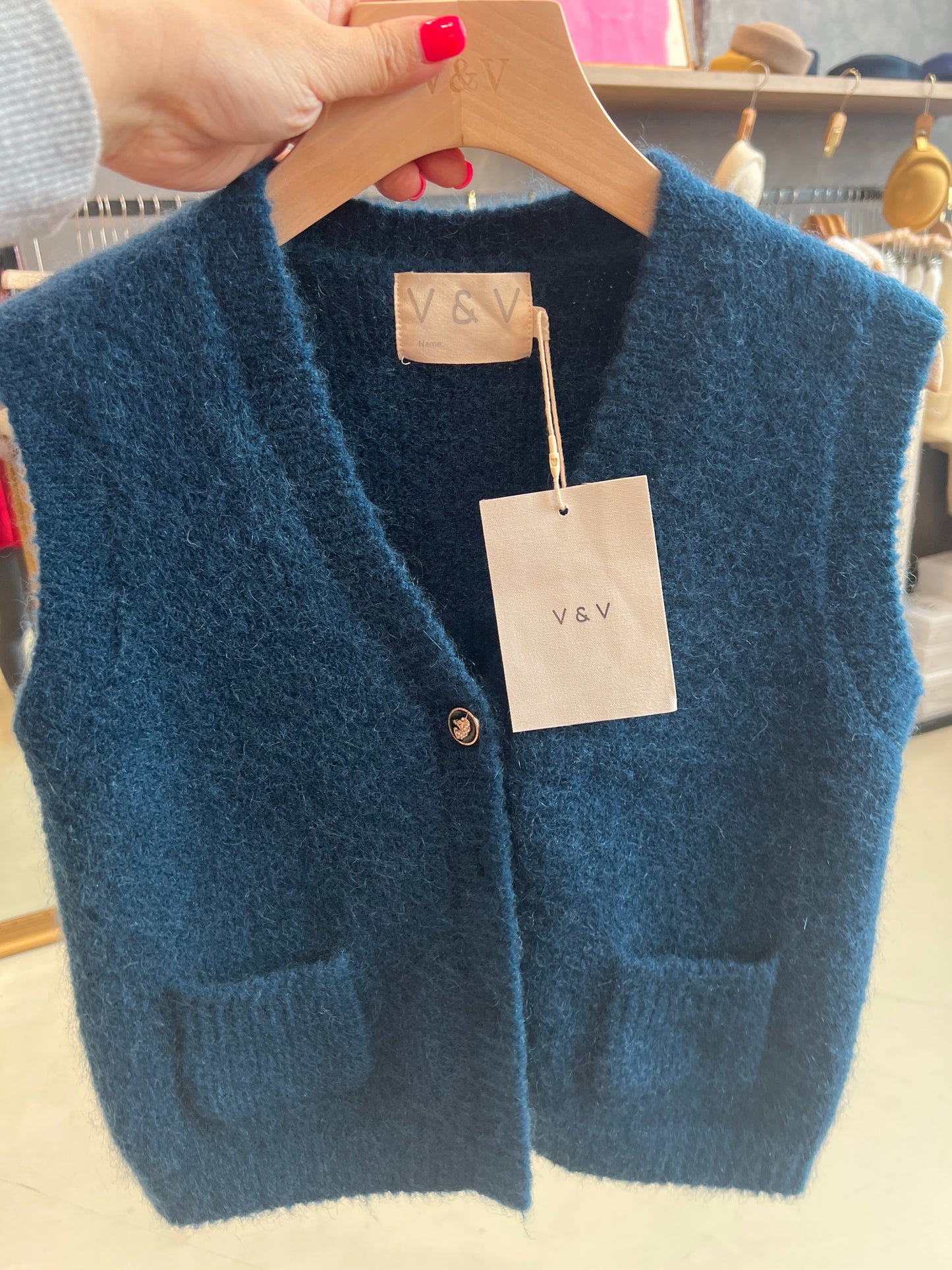 Mohair and Wool Blended Vest