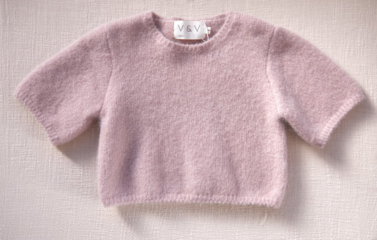 Mohair blend-trimmed wool jumper