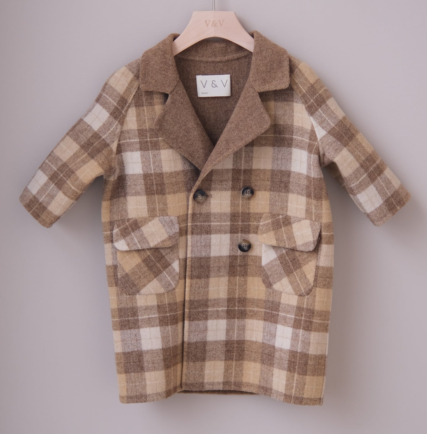 Reversible wool coat