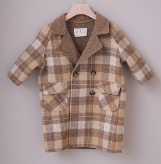 Reversible wool coat
