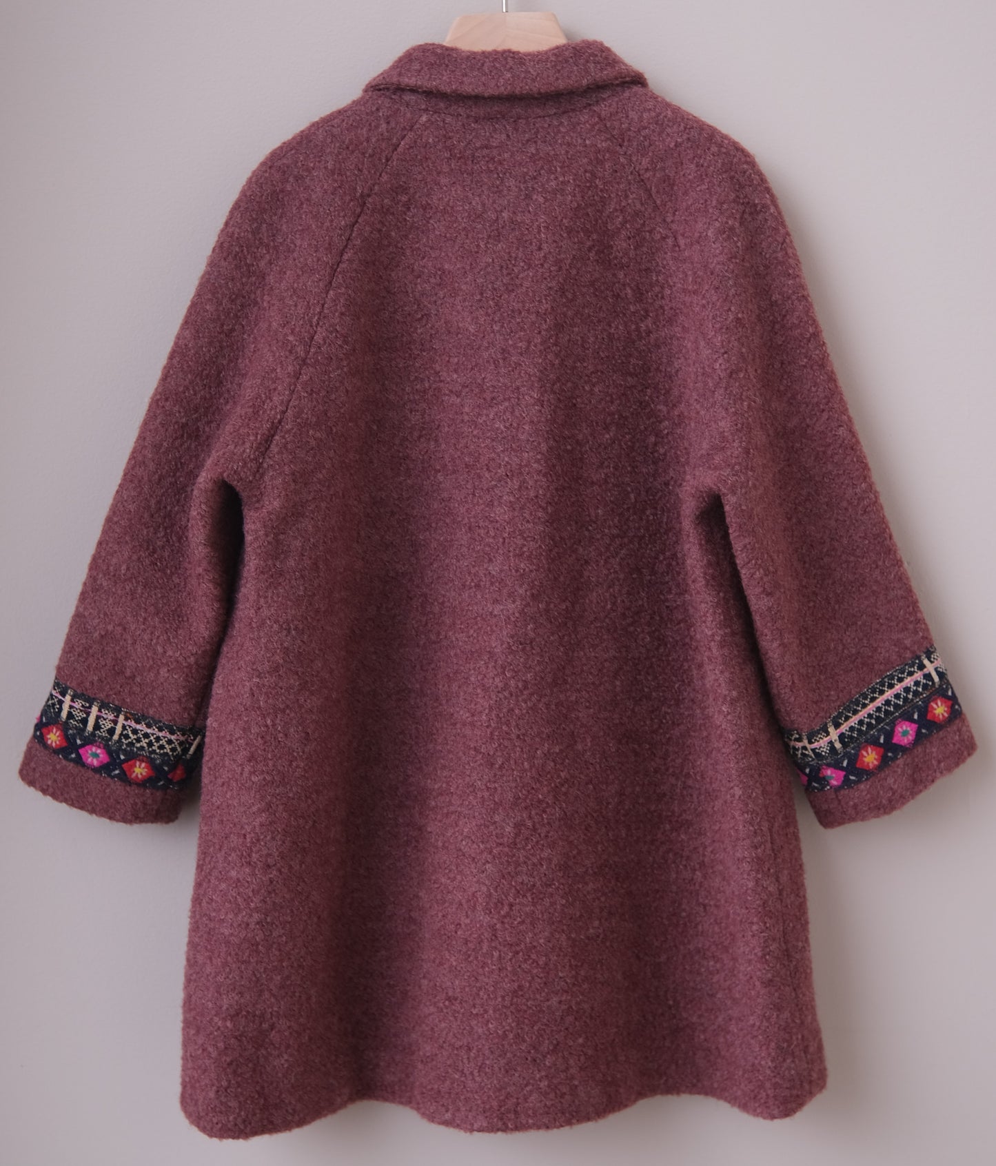Vintage Ethnic embroidery artwork wool coat