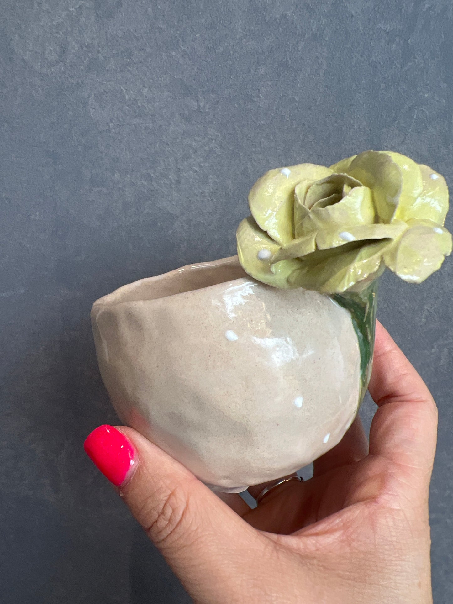 Yellow Rose Handmade Ceramic Mug