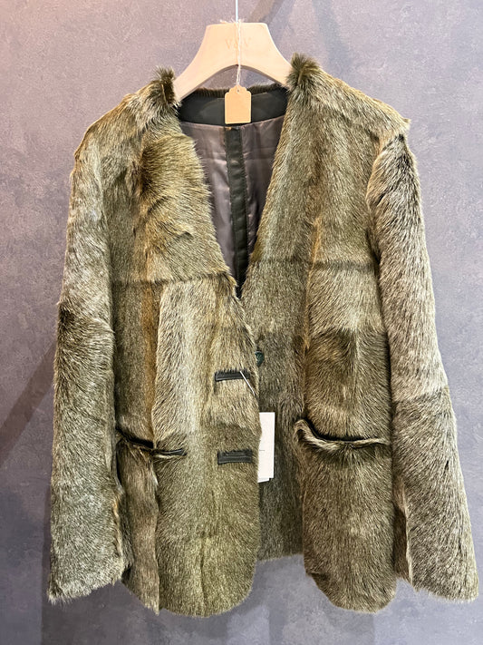 V&V Real Shearling Coat Green