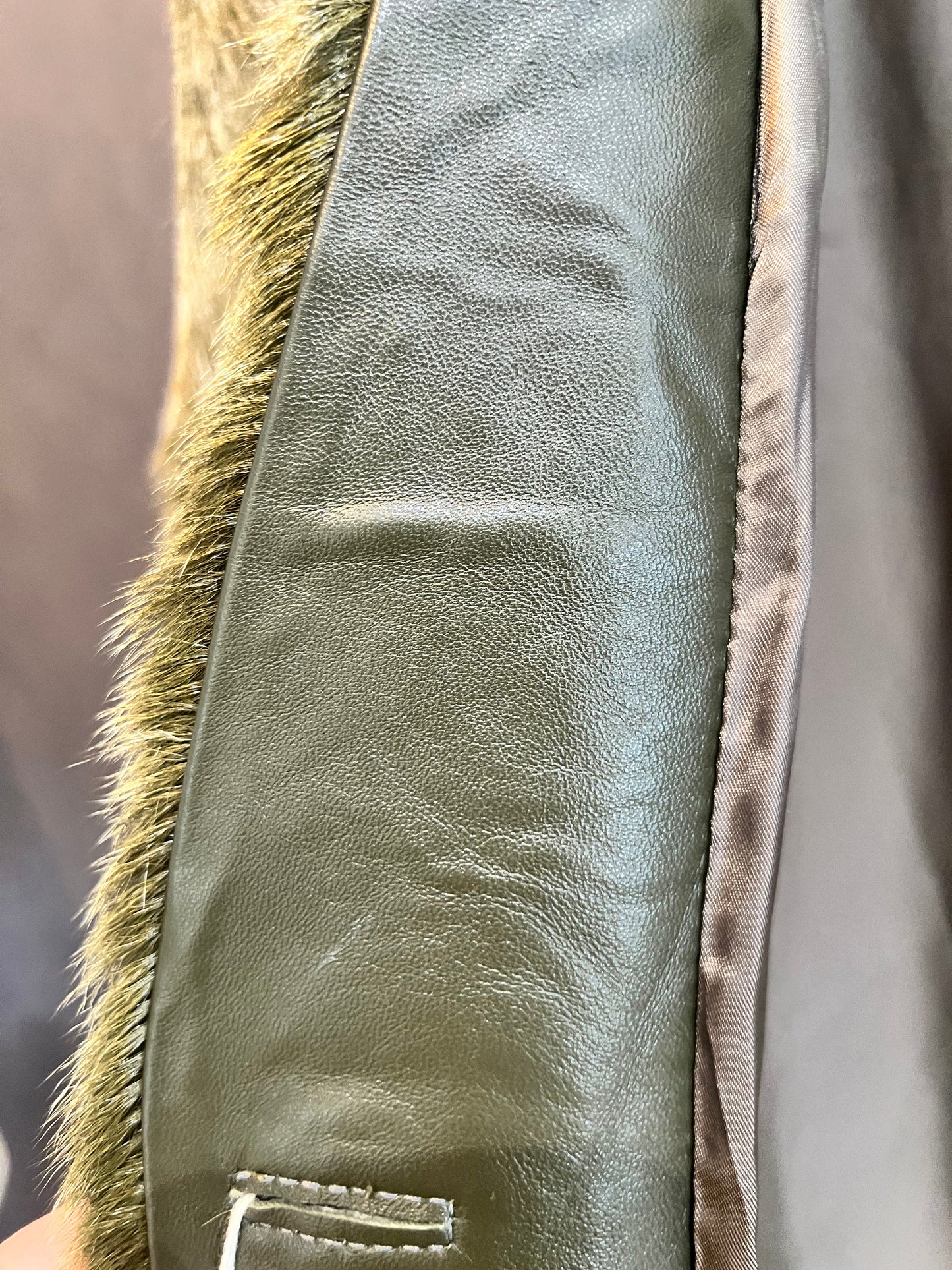 V&V Real Shearling Coat Green