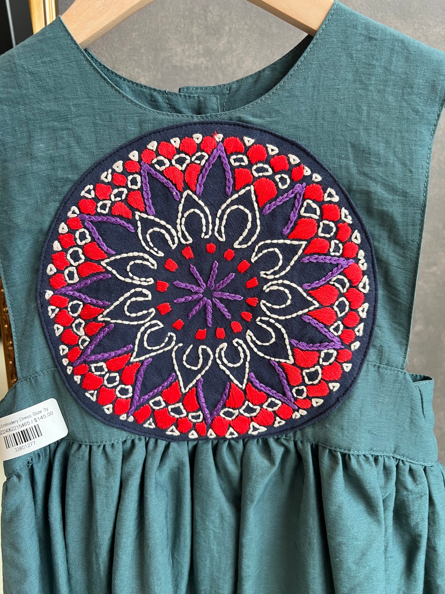 Hand Embroidery Dress Size 3y