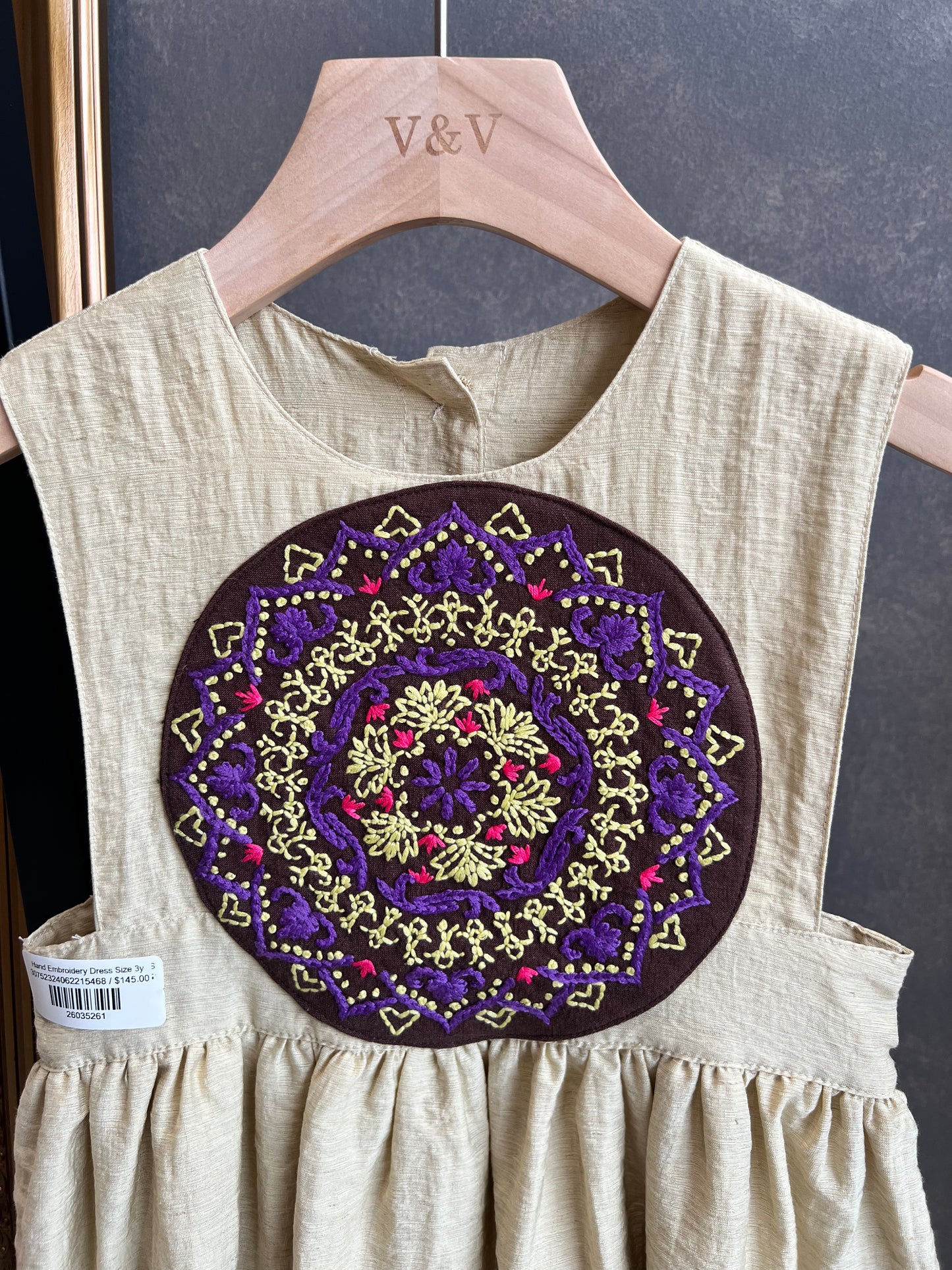 Hand Embroidery Dress Size 3y