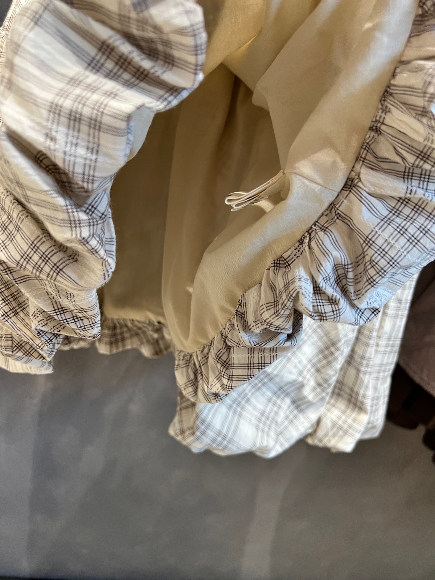 V&V Pumpkin Gingham Overall