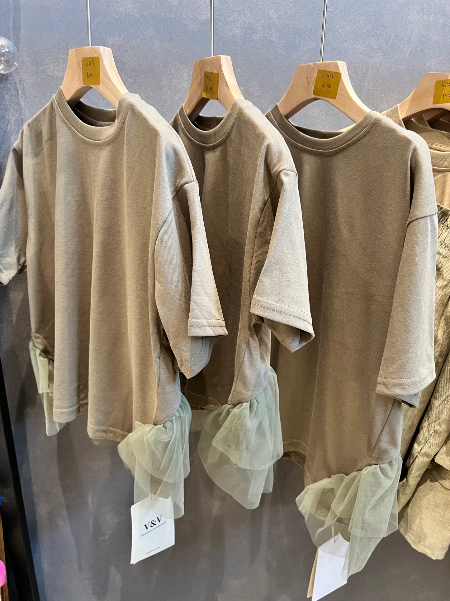 V&V Cotton and Chiffon T-shirt