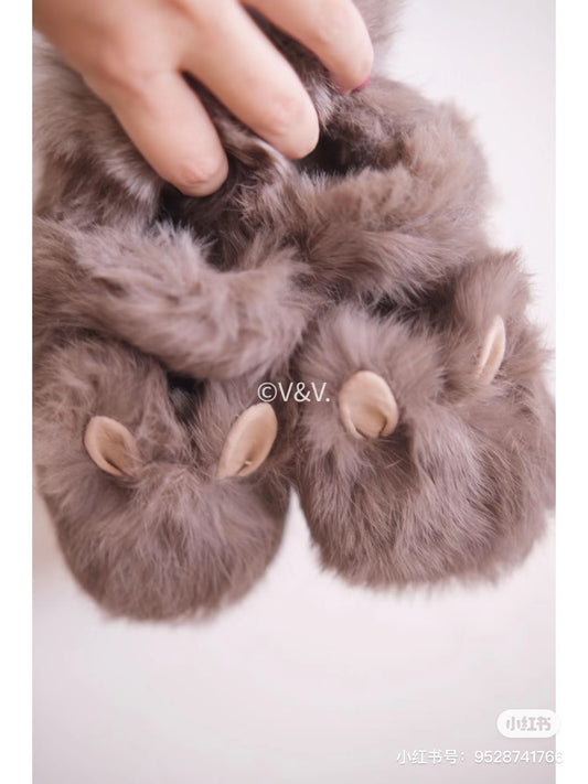 Bunny Fur Shoes