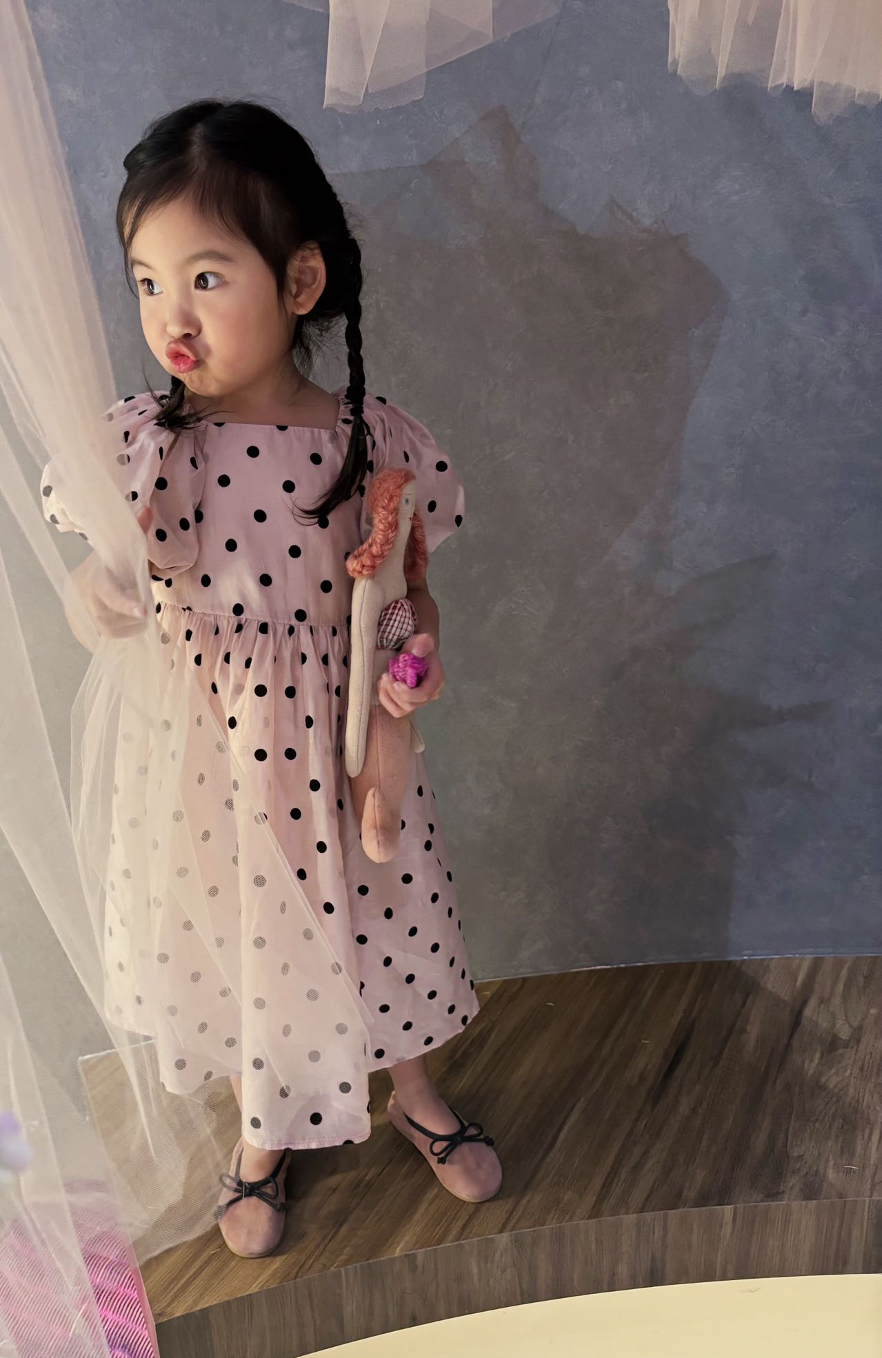 Pink Polka Dots Dress