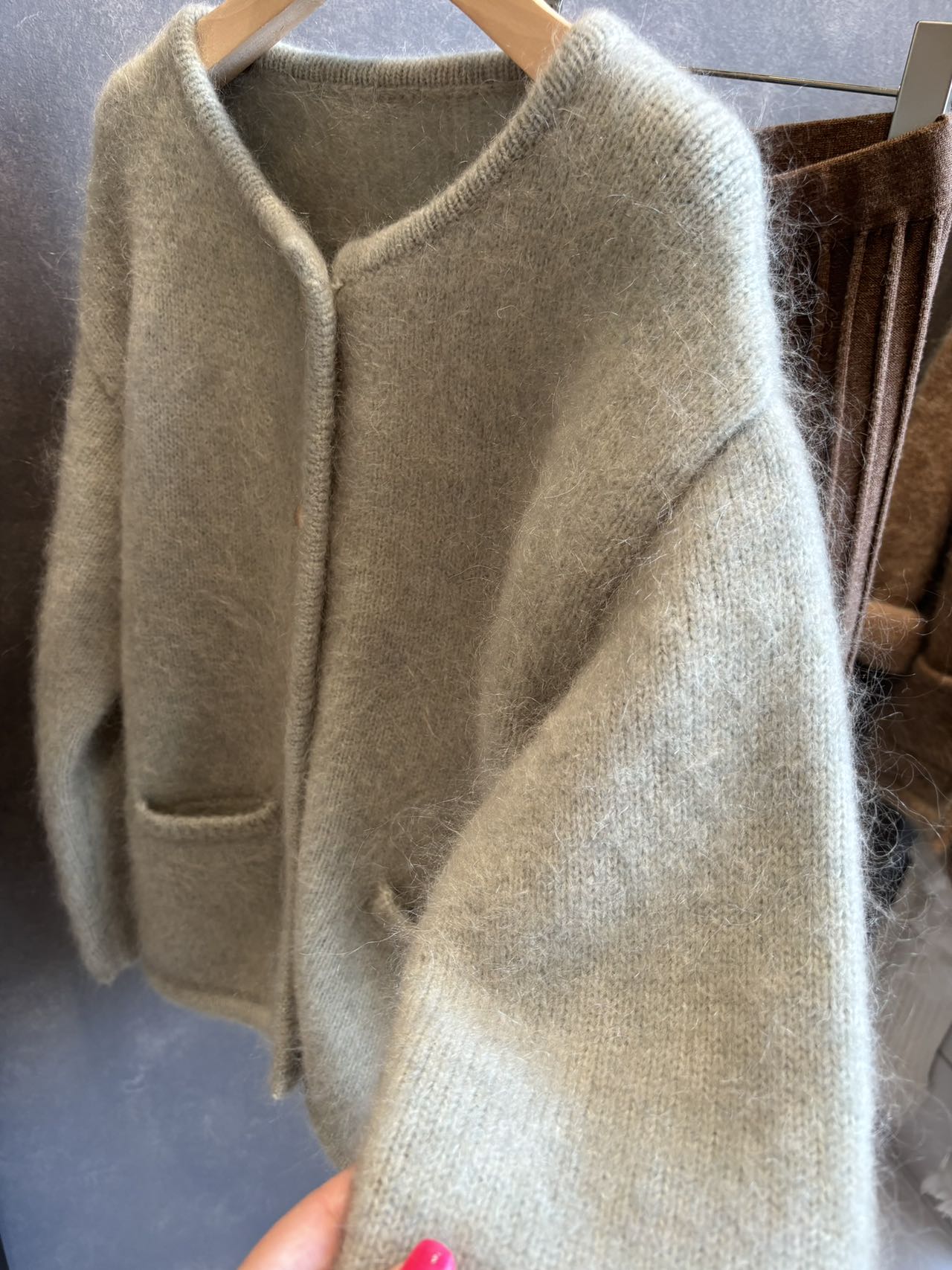 Oversized mohair-blend cardigan