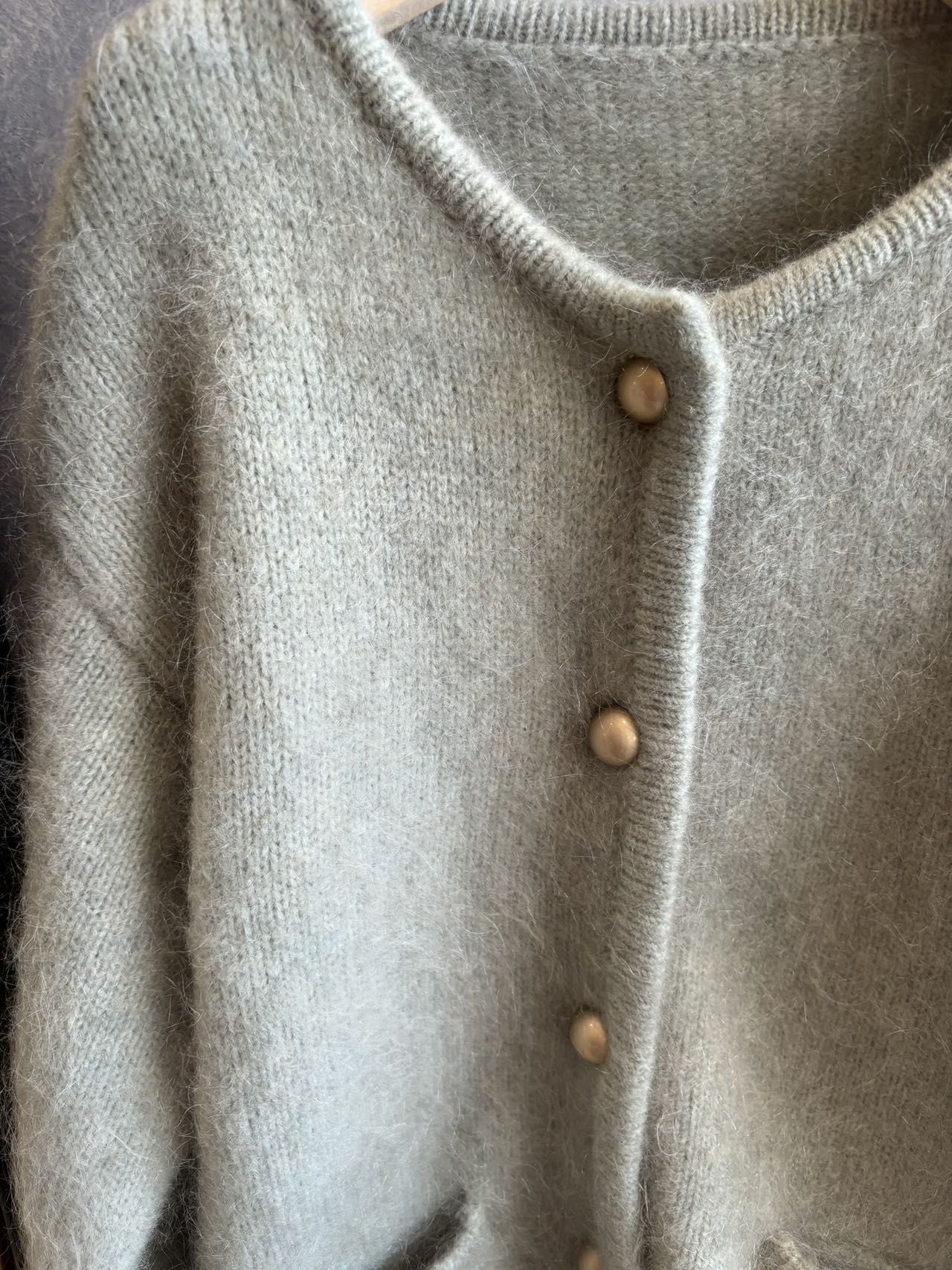 Oversized mohair-blend cardigan