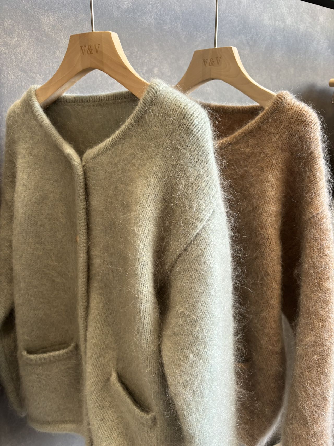 Oversized mohair-blend cardigan