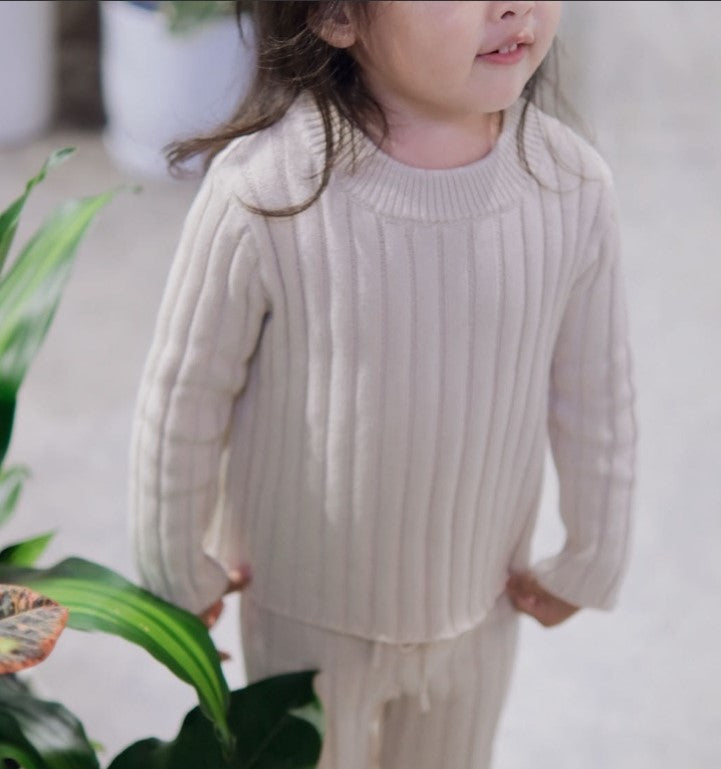 Organic Cotton Ribbed-Knit Set