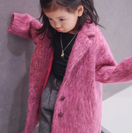 Pink Alpaca and wool blended Coat