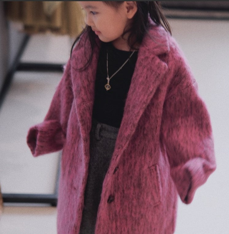 Pink Alpaca and wool blended Coat