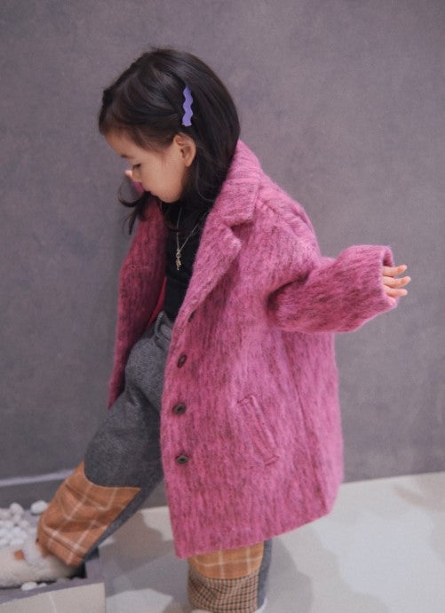 Pink Alpaca and wool blended Coat