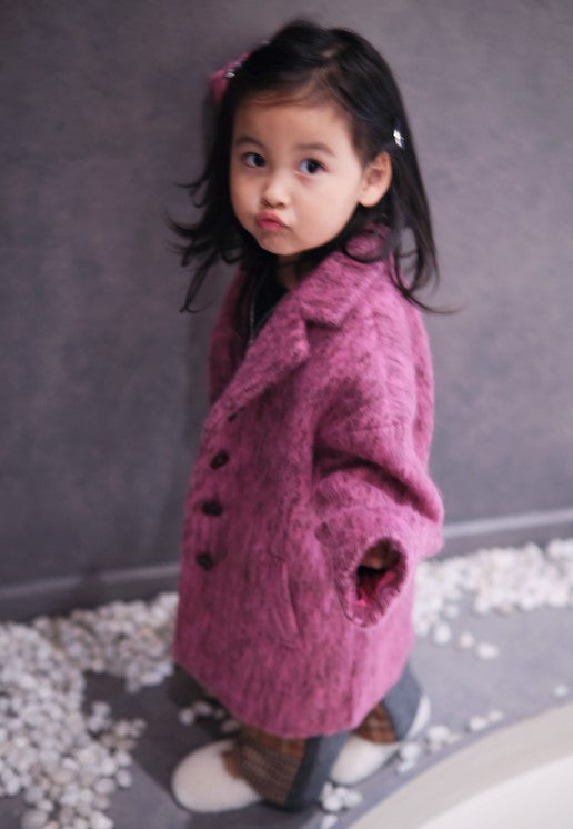 Pink Alpaca and wool blended Coat