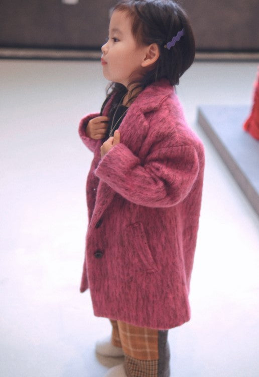 Pink Alpaca and wool blended Coat