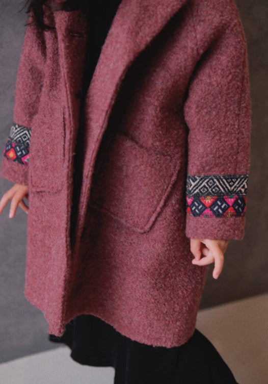 Vintage Ethnic embroidery artwork wool coat