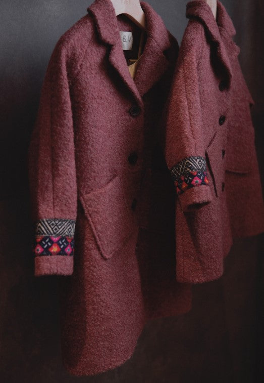 Vintage Ethnic embroidery artwork wool coat