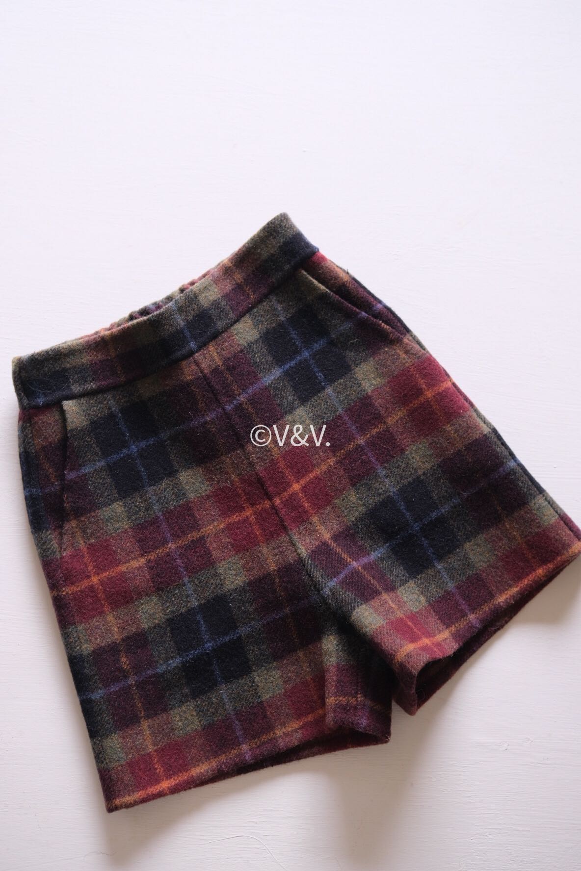 Denzel Checked Wool Short