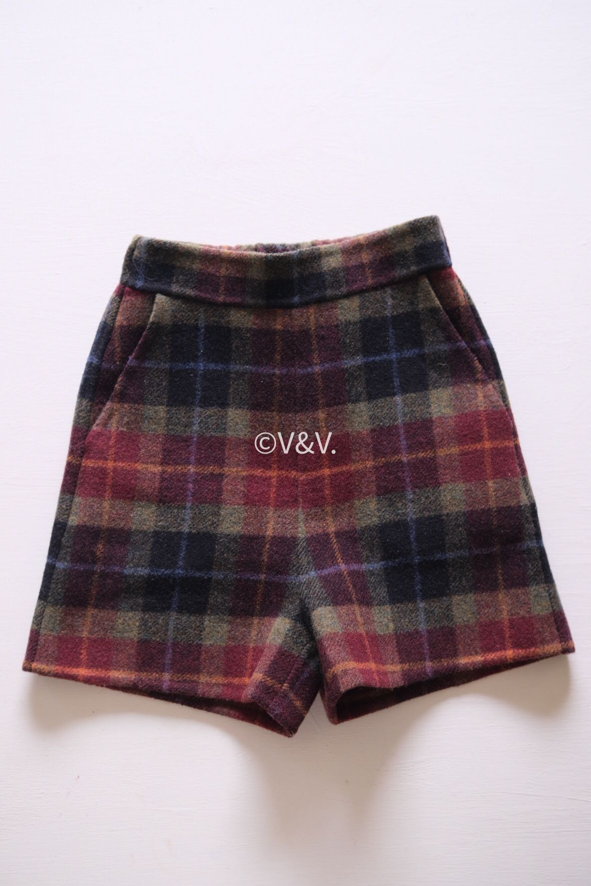 Denzel Checked Wool Short